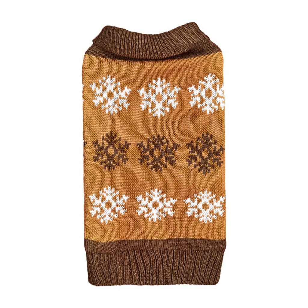 Dog Christmas Sweater Snowflake Winter Pet Clothes