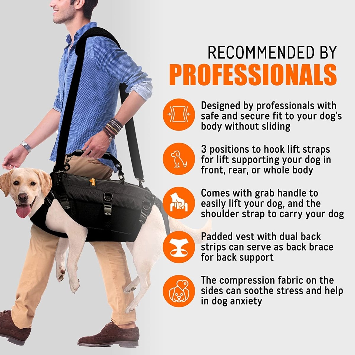 NeoAlly 5-in-1 Sturdy Dog Lift Harness Full Body Support